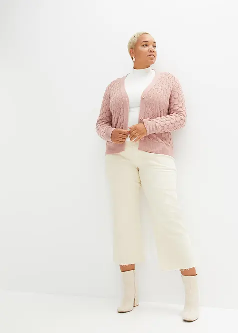 H&aring;lm&ouml;nstrad cardigan, bonprix