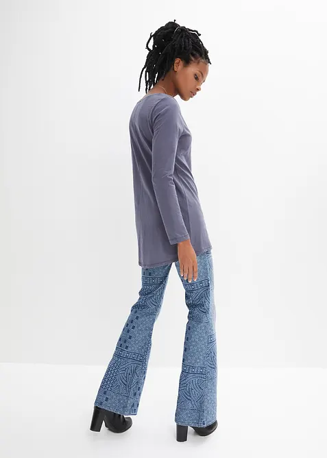 L&aring;ng&auml;rmad topp av ren bomull, bonprix