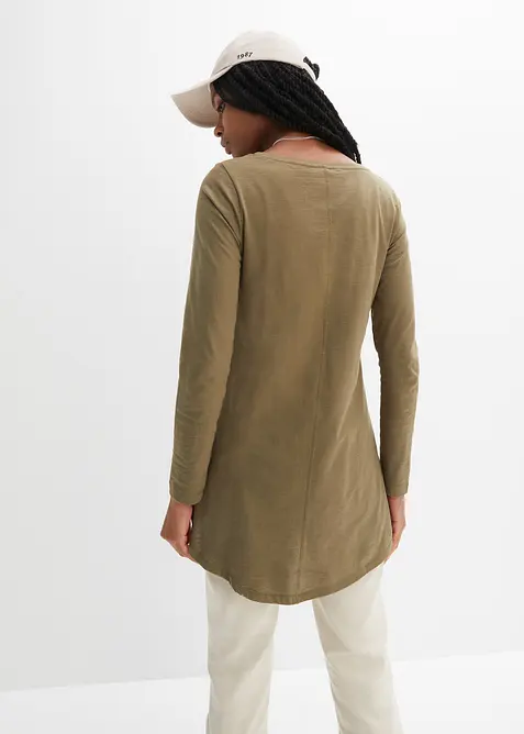 L&aring;ng&auml;rmad topp av ren bomull, bonprix