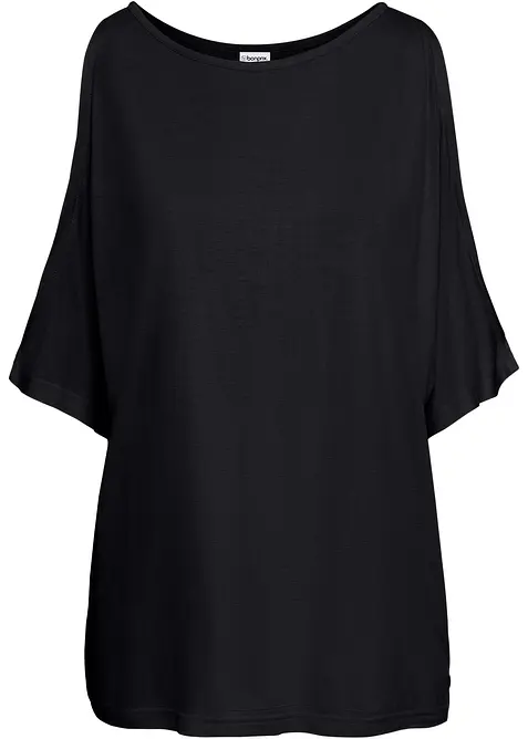 Cold shoulder-topp i viskos, bonprix