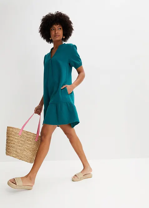 Minikl&auml;nning av muslin, bonprix