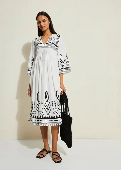 M&ouml;nstrad mellanl&aring;ng kl&auml;nning, bonprix