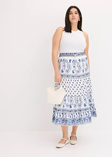 L&aring;ng kjol i bomull, bonprix