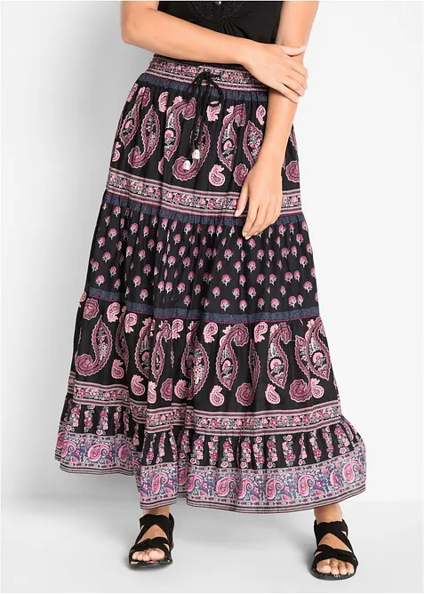 L&aring;ng kjol i bomull, bonprix