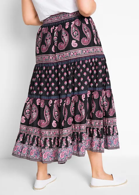 L&aring;ng kjol i bomull, bonprix