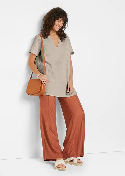 L&aring;ng muslintunika i ren bomull, bonprix