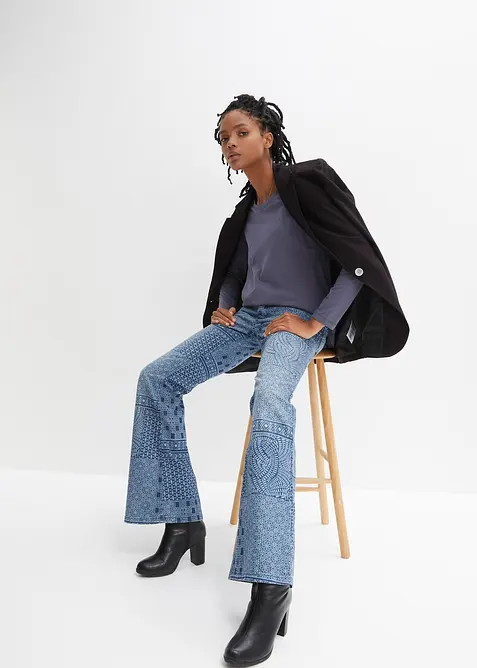 L&aring;ng&auml;rmad topp av ren bomull, bonprix