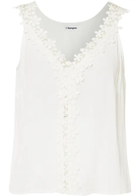 Bluslinne i krinklat material med struktur, bonprix