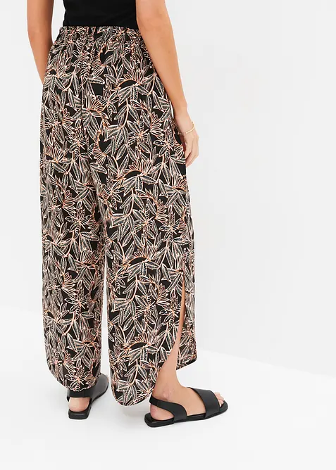 Palazzobyxa med slits, bonprix