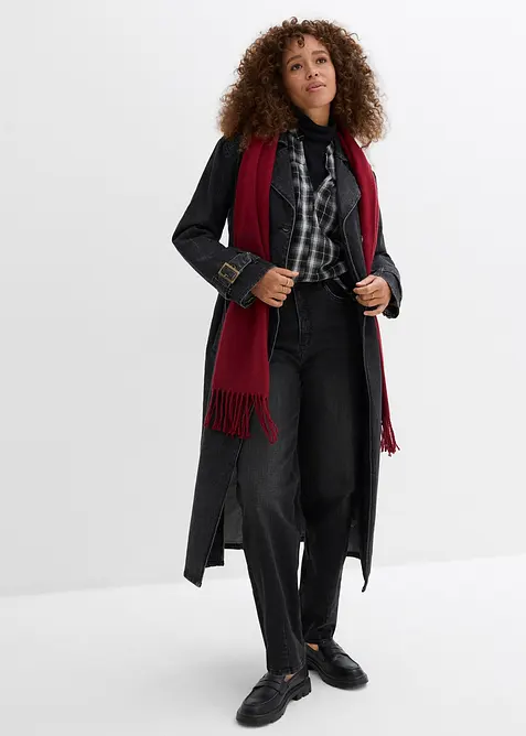 Barreljeans, High Waist, ekologisk bomull, bonprix