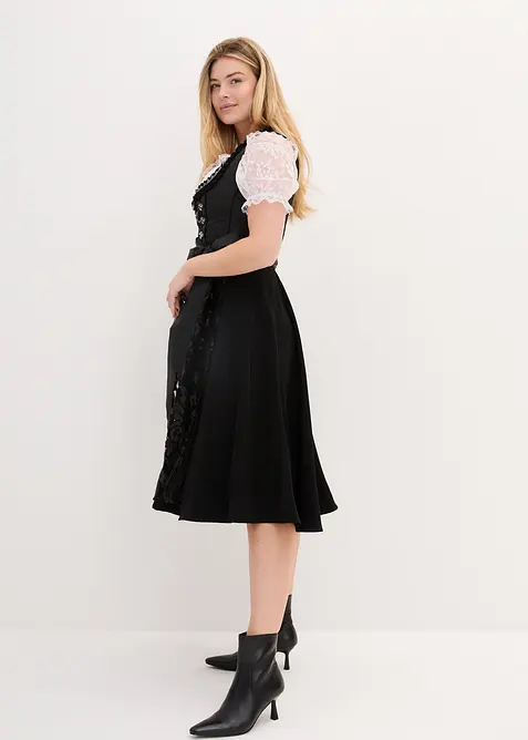 Dirndl med paljettf&ouml;rkl&auml;de (2 delar), bonprix
