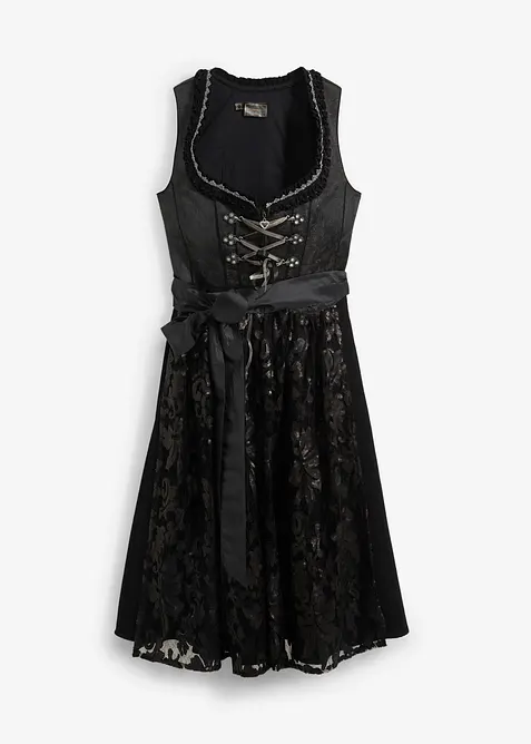 Dirndl med paljettf&ouml;rkl&auml;de (2 delar), bonprix
