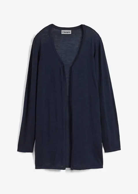 Cardigan i slubgarn av bomull, bonprix