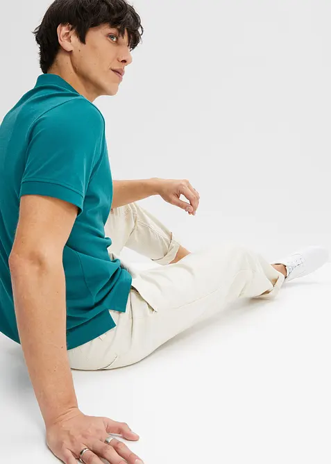 Kort&auml;rmad pik&eacute;tr&ouml;ja i bomull, bonprix