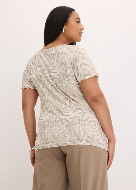 Topp med res&aring;rlinning, bonprix