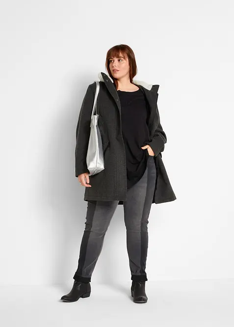 L&aring;ng&auml;rmad topp av bomull och viskos, bonprix