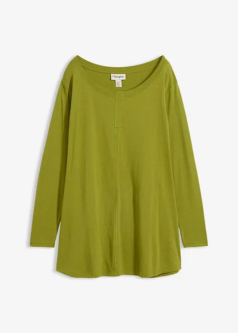 L&aring;ng&auml;rmad topp av bomull och viskos, bonprix
