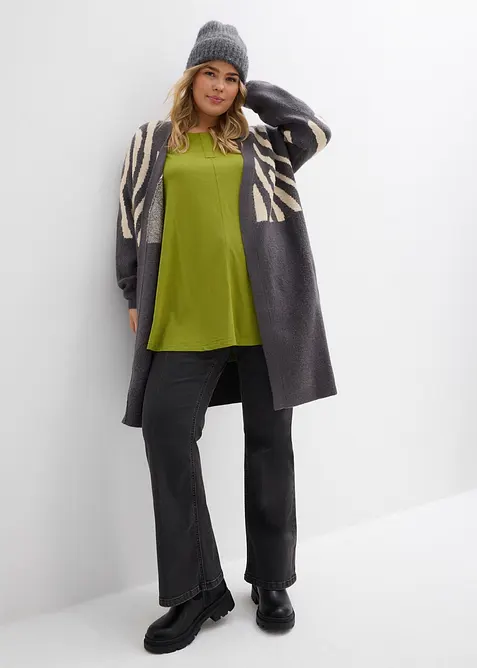 L&aring;ng&auml;rmad topp av bomull och viskos, bonprix