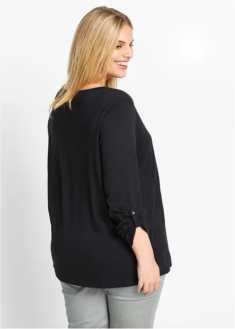 L&aring;ng&auml;rmad bomullstopp med knappsl&aring;, bonprix