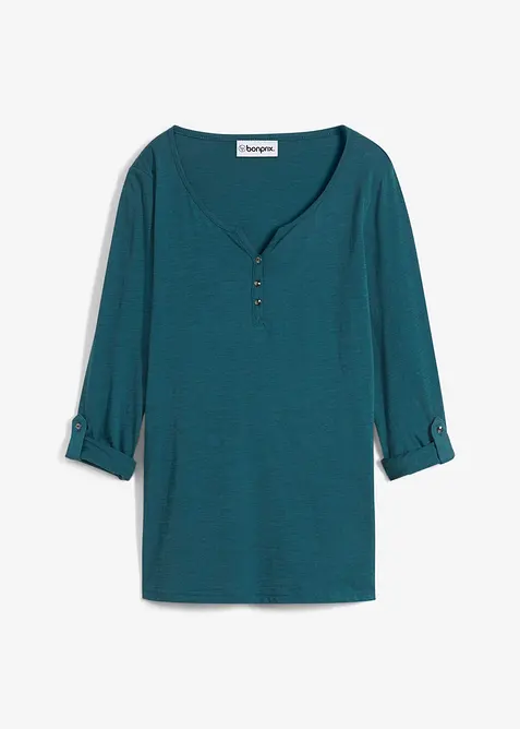 L&aring;ng&auml;rmad bomullstopp med knappsl&aring;, bonprix