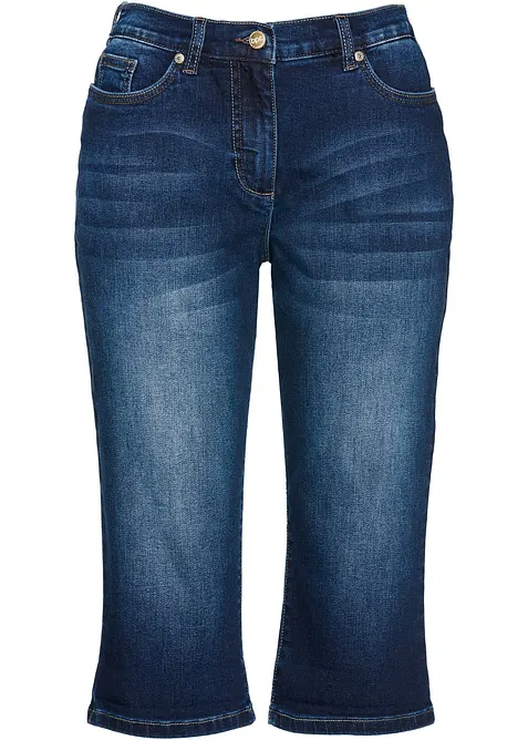 Jeansbermudas Mid Waist, med bekv&auml;m midja, bonprix