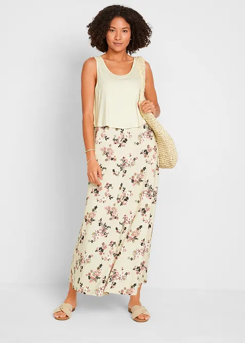 Maxikl&auml;nning i viskostrik&aring;, bonprix