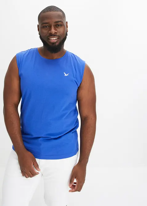 Linne med broderi, ekologisk bomull (2-pack), bonprix