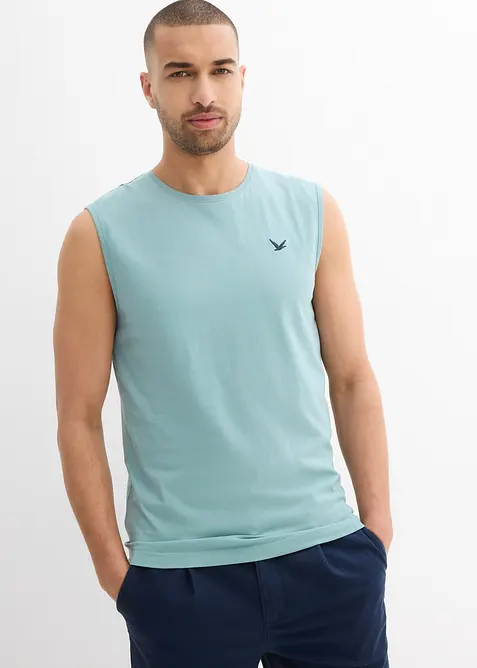 Linne med broderi, ekologisk bomull (2-pack), bonprix