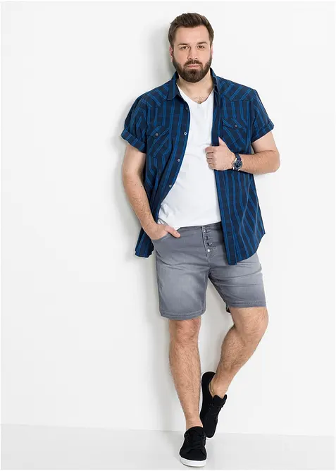 Kort&auml;rmad skjorta i bomull, bonprix