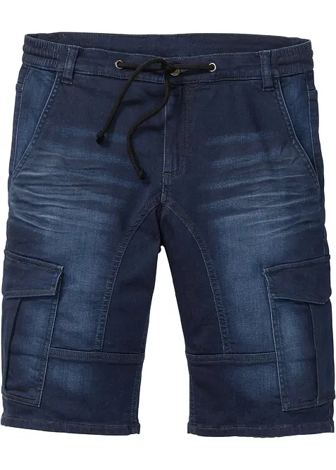 Jeansshorts i trik&aring;, Regular Fit, bonprix