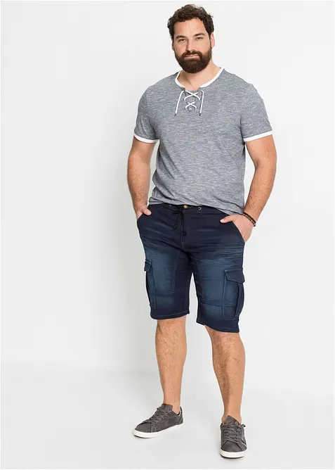 Jeansshorts i trik&aring;, Regular Fit, bonprix