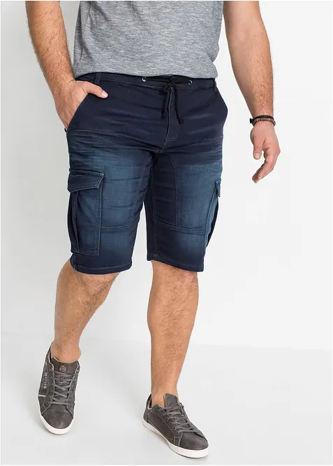 Jeansshorts i trik&aring;, Regular Fit, bonprix