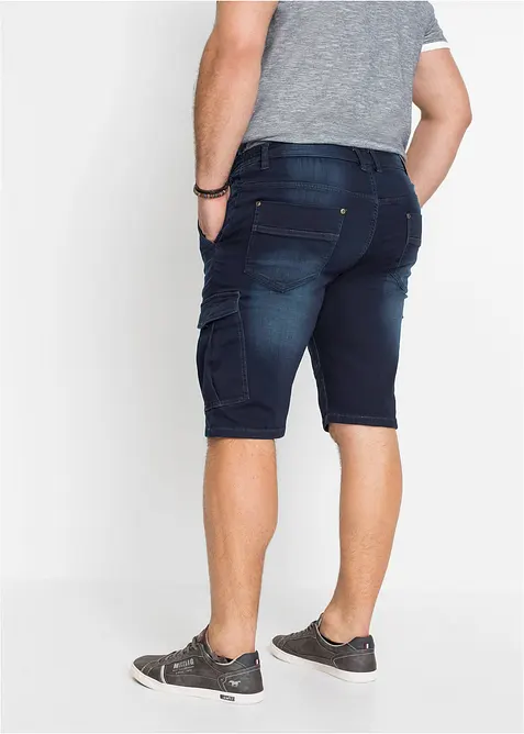 Jeansshorts i trik&aring;, Regular Fit, bonprix