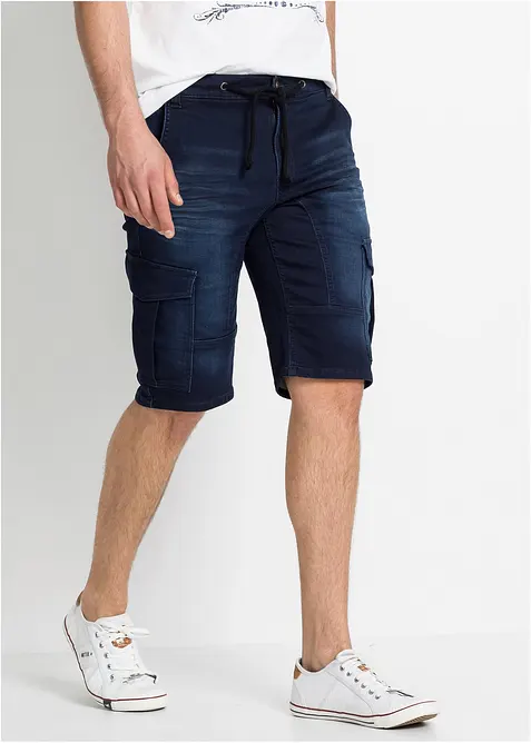 Jeansshorts i trik&aring;, Regular Fit, bonprix
