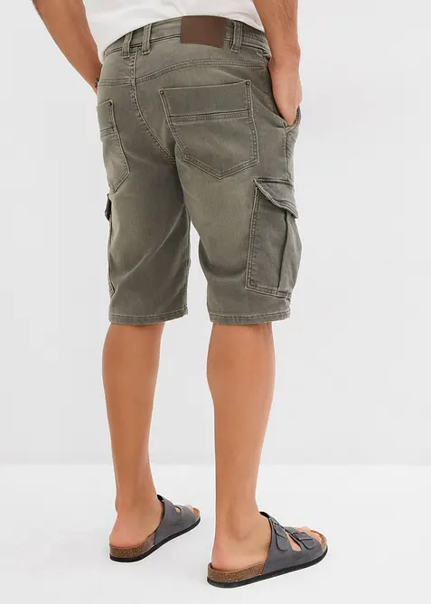Jeansshorts i trik&aring;, Regular Fit, bonprix