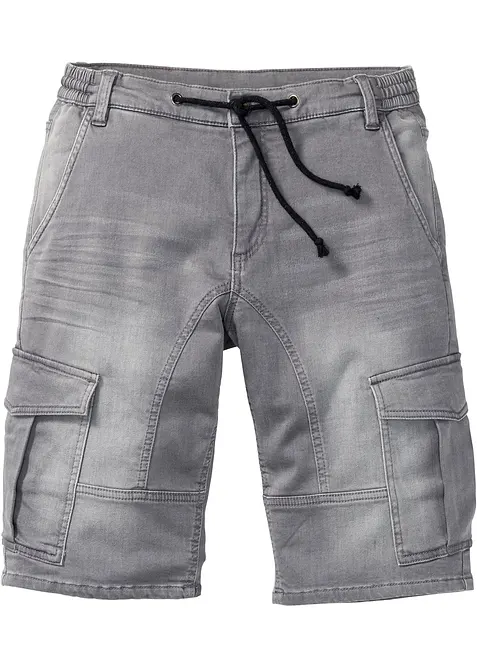 Jeansshorts i trik&aring;, Regular Fit, bonprix