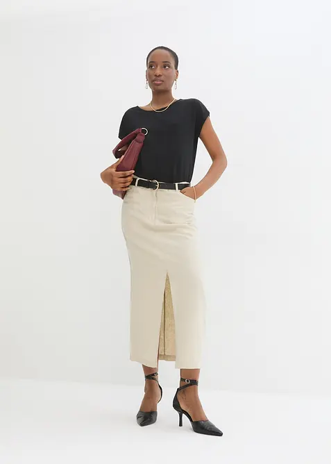 Topp med sidenandel, bonprix