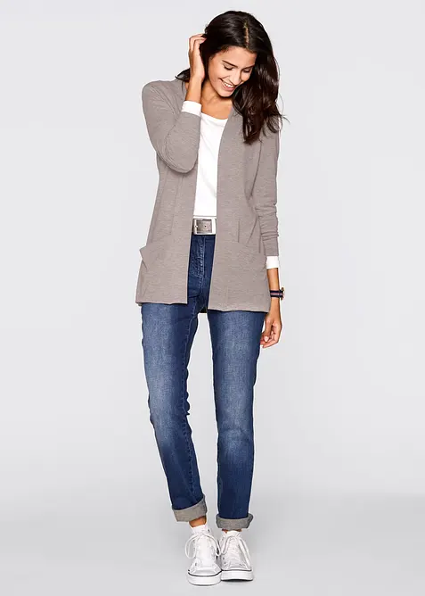 Stretchcardigan i mjuk viskosmix, bonprix