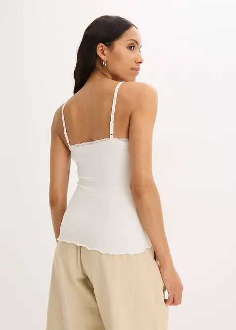 Ribbstickat linne i mjuk viskosmix (2-pack), bonprix