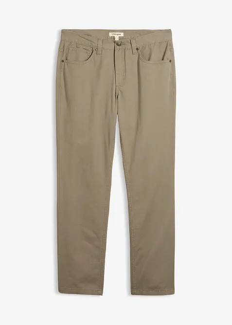 Byxa i twill av bomull, Regular Fit, Straight, bonprix