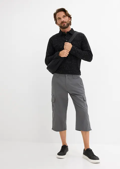 L&aring;nga cargoshorts av ren bomull, normal passform, bonprix