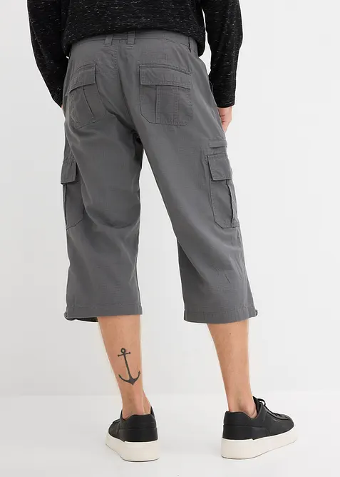 L&aring;nga cargoshorts av ren bomull, normal passform, bonprix