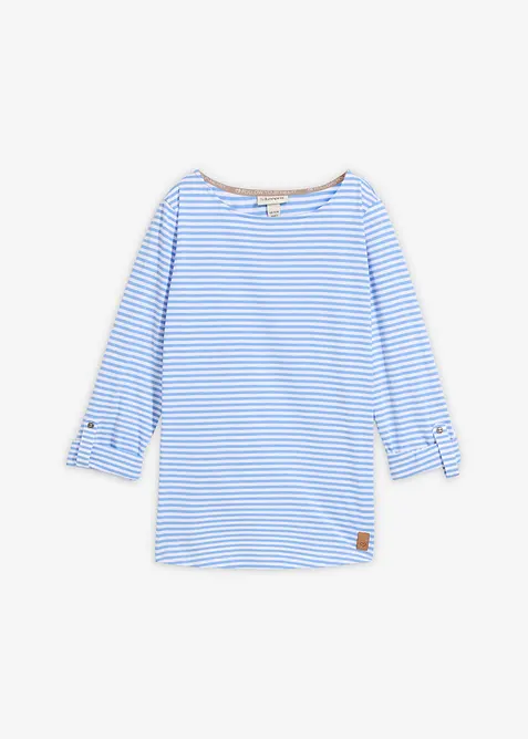 L&aring;ng&auml;rmad topp i ren bomull, bonprix