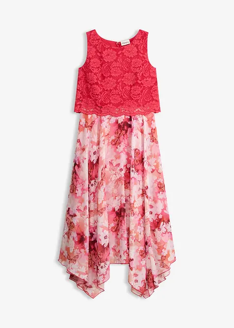 Chiffongkl&auml;nning med spets, bonprix