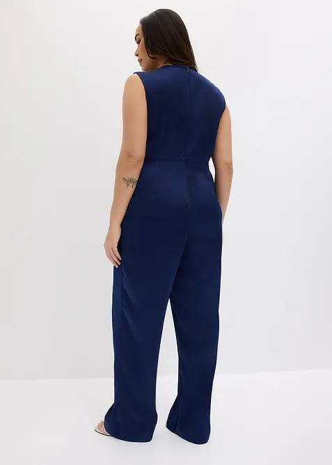 Jumpsuit i glansig satin, bonprix