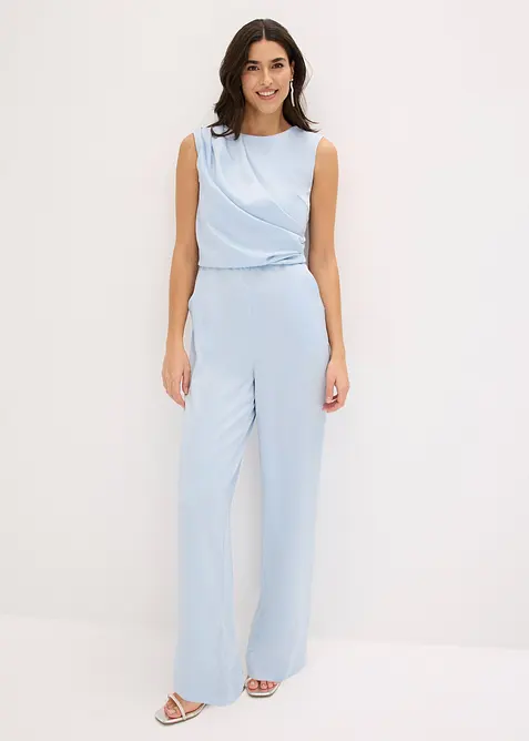 Jumpsuit i glansig satin, bonprix