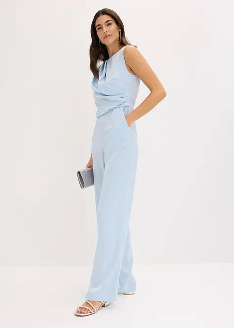 Jumpsuit i glansig satin, bonprix