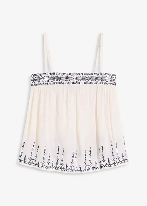 Linne med broderi, bonprix