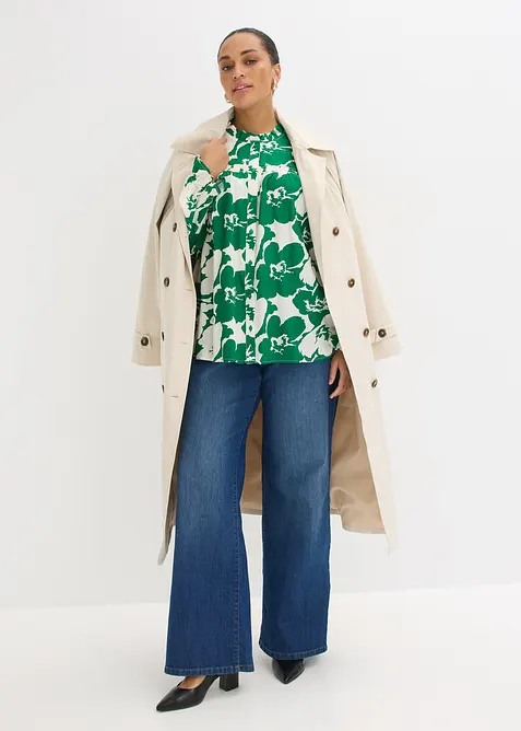 Blus av viskos med mjukt fall, bonprix