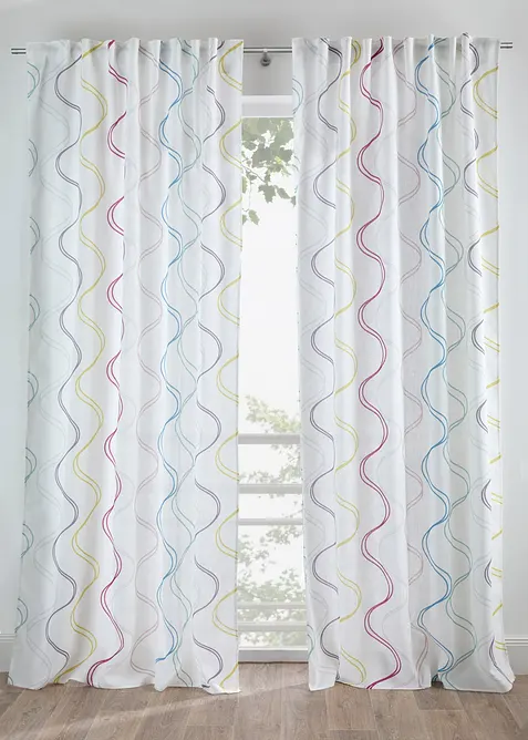 Gardinl&auml;ngd med v&aring;gm&ouml;nster (1-pack), bonprix